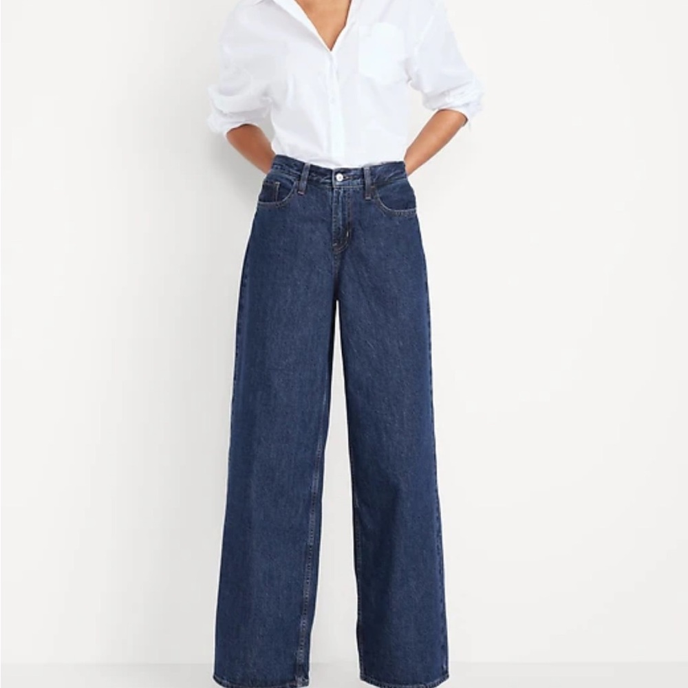 Classic Blue Wide-Leg Jeans